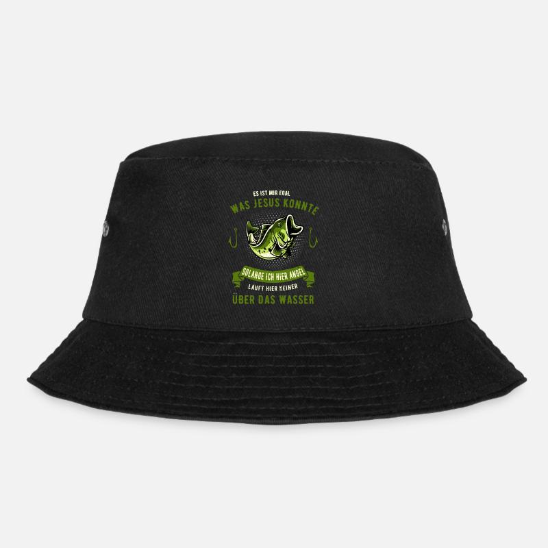 Angeln Fischen Barsch Geschenk - Bucket Hat - Schwarz