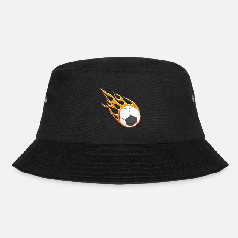 Feuer Fußball. - Bucket Hat - Schwarz