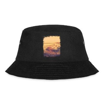 Flache Welle im Sonnenschein - Bucket Hat - Schwarz - Vorne - Lela (165cm)
