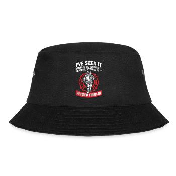 Firefighter Pension Retirement Pensioner Fire Brigade - Bucket Hat - black - Front - Lela (165cm)