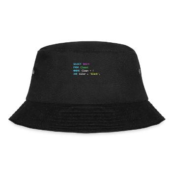 Funny SQL design for sql programmers, DBA, - Bucket Hat - black - Front - Lela (165cm)