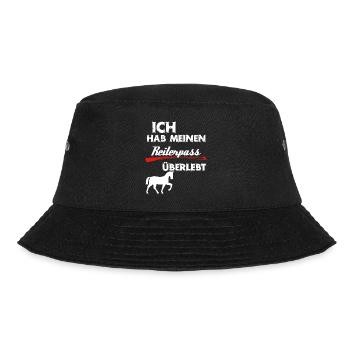 Reiterpass überlebt! Ich hab mein Pferd im Griff - Bucket Hat - Schwarz - Vorne - Lela (165cm)