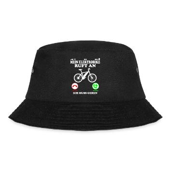 Elektro Fahrrad Bike E-Bike Ruft an muss gehen - Bucket Hat - Schwarz - Vorne - Lela (165cm)