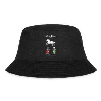 My horse calls - Funny saying for riders - Bucket Hat - black - Front - Lela (165cm)