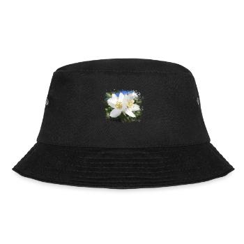 white, blooming flowers, blossoms in summer, nature - Bucket Hat - black - Front - Lela (165cm)