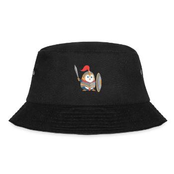 Pinguin Ritter - Bucket Hat - Schwarz - Vorne - Lela (165cm)