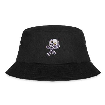 Skelett Knochen tot Halloween Kinder Geschenk - Bucket Hat - Schwarz - Vorne - Lela (165cm)
