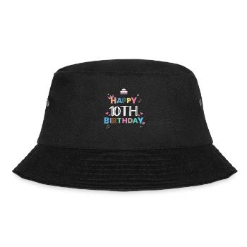 Happy Birthday 10th Birthday - Bucket Hat - black - Front - Lela (165cm)
