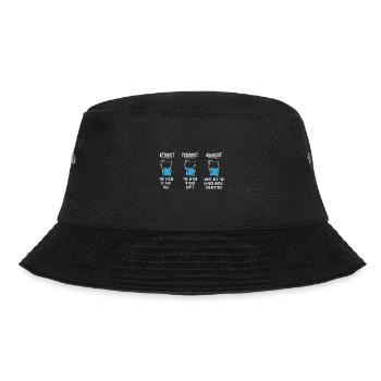 Optimist Pessimist Aquarist Aquarium Engineer - Bucket Hat - black - Front - Lela (165cm)