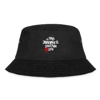 Ist meine SIMME ok? (weißer Text) - Bucket Hat - Schwarz - Vorne - Lela (165cm)