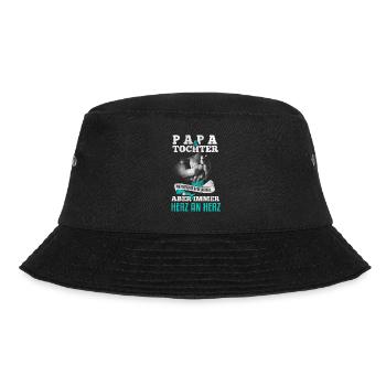 Vater und Tochter Partnerlook Vatertag Geschenk - Bucket Hat - Schwarz - Vorne - Lela (165cm)