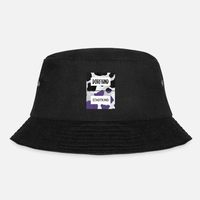 Dorfkind Stadtkind - Bucket Hat - Schwarz