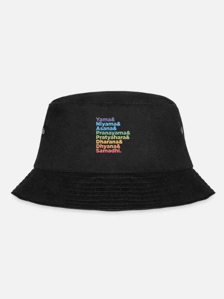 Raja Yoga 8 Stufen Geschenk für Yoga Lehrer - Bucket Hat - Schwarz