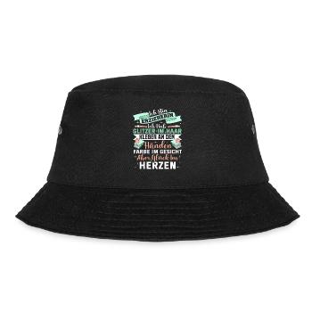 Funny educator kids kindergarten gift - Bucket Hat - black - Front - Lela (165cm)