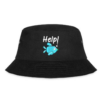 Plastik Klimawandel Umweltschutz - Bucket Hat - Schwarz - Vorne - Lela (165cm)