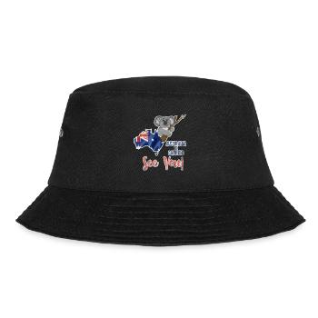 Australia Koala Bear Travel - Bucket Hat - black - Front - Lela (165cm)