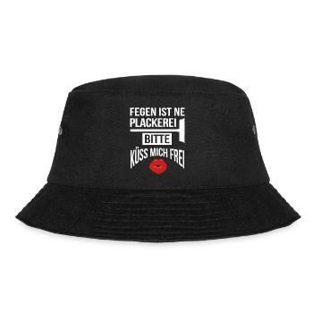 Fegen zum 30. Geburtstag - Küss mich frei - Bucket Hat - Schwarz - Vorne - Lela (165cm)