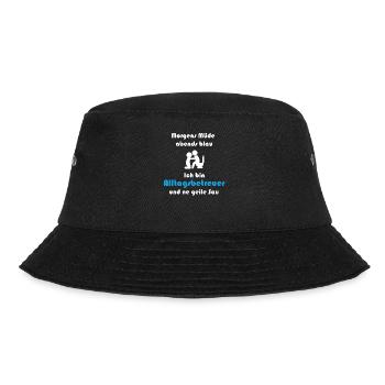 Alltagsbetreuer Alltagsbegleiter Geschenkidee - Bucket Hat - Schwarz - Vorne - Lela (165cm)