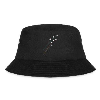 Pilot Bunte fliegende F35 Flugzeuge Flugzeuge - Bucket Hat - Schwarz - Vorne - Lela (165cm)