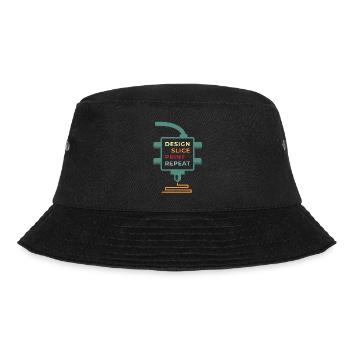 3D Druck Geschenk Lustiger Spruch 3D Print - Bucket Hat - Schwarz - Vorne - Lela (165cm)