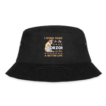 Borzoi Give Better Life To My Borzoi - Bucket Hat - black - Front - Lela (165cm)