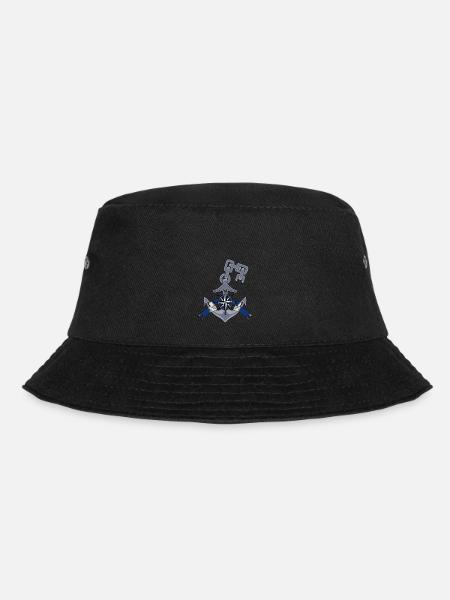 Anker Windrose Kompass - Bucket Hat - Schwarz