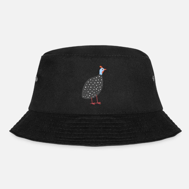 Guinea Hen 2 - Bucket Hat - black