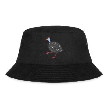 Perlhuhn 3 - Bucket Hat - Schwarz - Vorne - Lela (165cm)