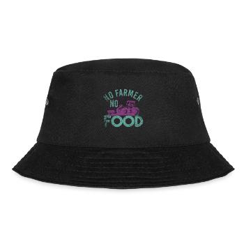 No Farmer No Food Farm Farmer Saying Vintage - Bucket Hat - black - Front - Lela (165cm)