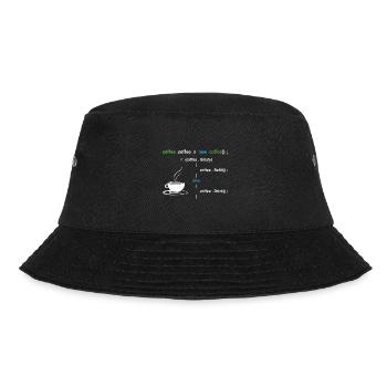 Kaffee Programmierer - Bucket Hat - Schwarz - Vorne - Lela (165cm)