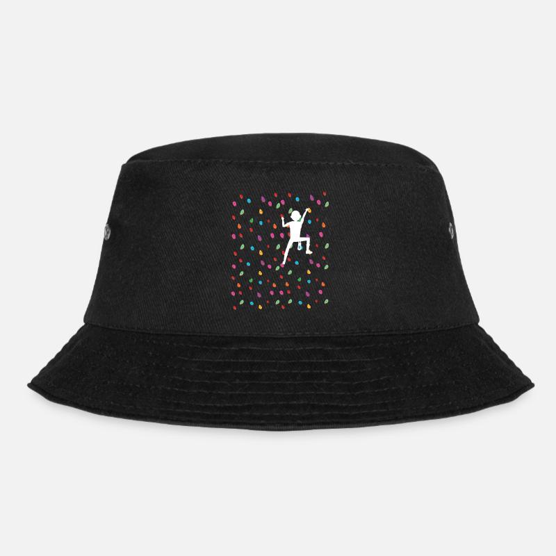 Klettern Bouldern Kletterwand Boulder Geschenkidee - Bucket Hat - Schwarz