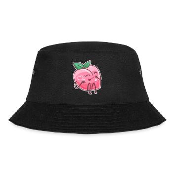 Pfirsich Frucht Steinobst Pflanze vegan Rose Baum - Bucket Hat - Schwarz - Vorne - Lela (165cm)