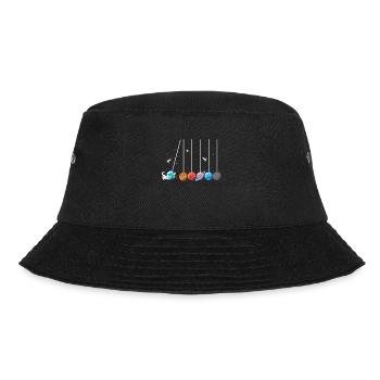 Weltraum Astronaut Pendel Rakete Sonnensystem - Bucket Hat - Schwarz - Vorne - Lela (165cm)