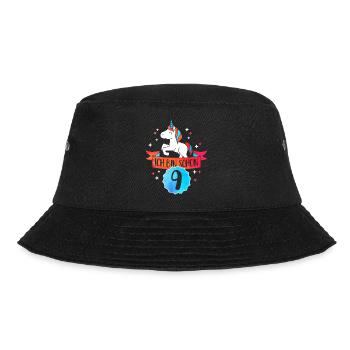 J’ai neuf ans - anniversaire-Einhorn - Bob - noir - Devant - Lela (165cm)