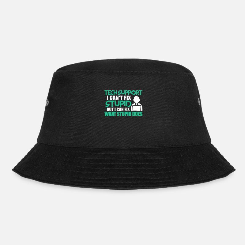 Technical support computer IT programmer - Bucket Hat - black