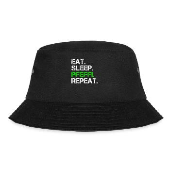 Eat Sleep Pfeffi Repeat - Bucket Hat - black - Front - Lela (165cm)