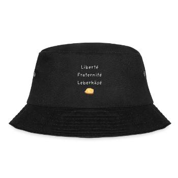 Leberkäse Design - funny meat cheese - Bucket Hat - black - Front - Lela (165cm)