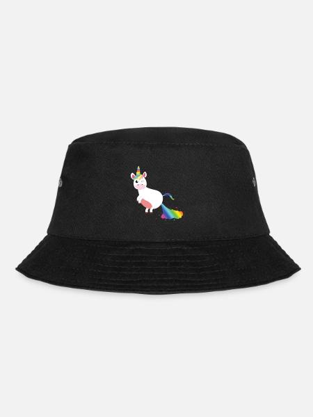 Einhorn Bunter Pups - Bucket Hat - Schwarz