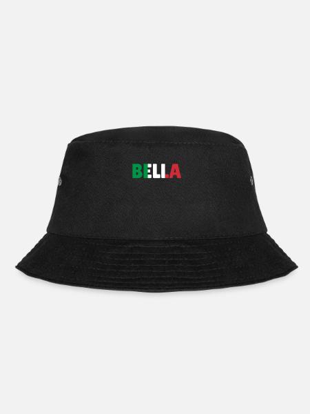 Bella schön Frau Mädchen Italien Geschenk - Bucket Hat - Schwarz