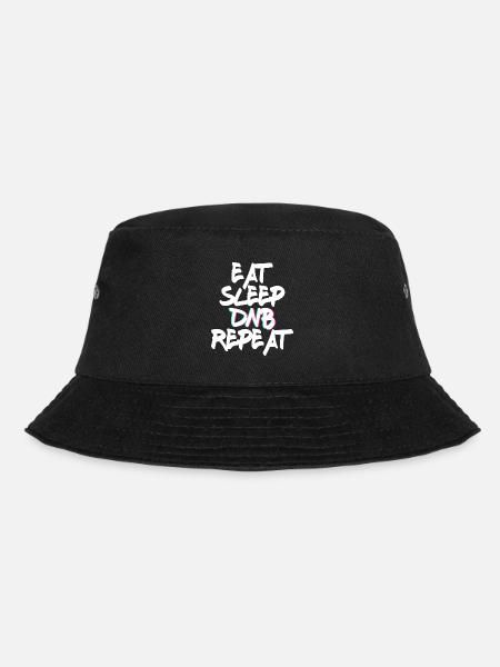 Eat Sleep DNB Repeat Musik Tanzen - Bucket Hat - Schwarz