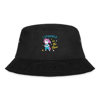 Women fitness workout funny unicorn gift - Bucket Hat - black - Front - Lela (165cm)