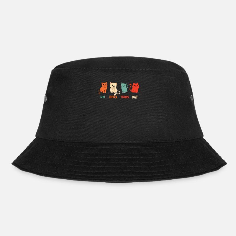 Un Deux Trois Cat - Bucket Hat - Schwarz