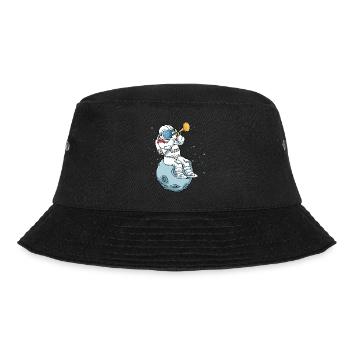 Trompete Shirt Kinder Astronaut Band Jazz Musik - Bucket Hat - Schwarz - Vorne - Lela (165cm)