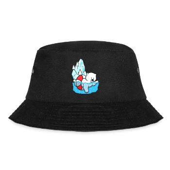 Eisbär Eisbären Arktis Wildtiere Klima Pinguin - Bucket Hat - Schwarz - Vorne - Lela (165cm)