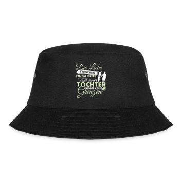Liebe Vater und Tochter, Vatertag, Geschenkidee - Bucket Hat - Schwarz - Vorne - Lela (165cm)