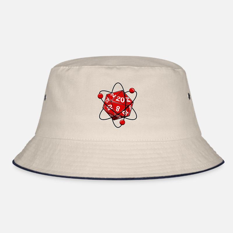 Cube D20 electron physics nerd Bucket Hat