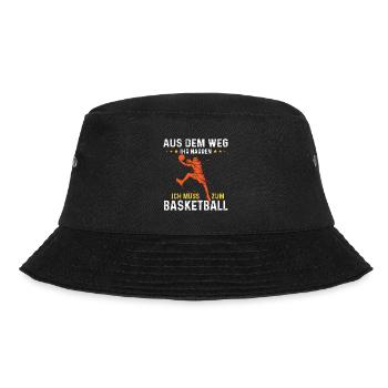 Aus dem Weg ich muss zum Basketball - Bucket Hat - Schwarz - Vorne - Lela (165cm)