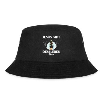 JESUS GIBT DEM LEBEN SINN - Bucket Hat - Schwarz - Vorne - Lela (165cm)