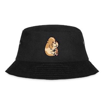 Hamster Hunger Nager Haustiere Kinder Baby - Bucket Hat - Schwarz - Vorne - Lela (165cm)