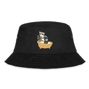 Waschbär Wäscht Stinktier - Bucket Hat - Schwarz - Vorne - Lela (165cm)